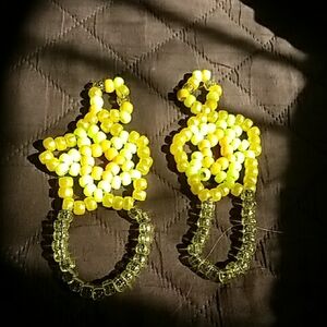 yellow Kandi Star Gloves